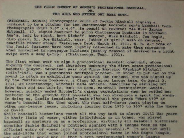 Original 1931 Jackie Mitchell Baseball Contract Photo Babe Ruth Lou Gehrig 8