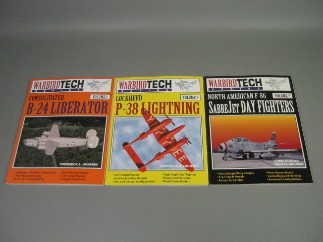 Warbird Tech Series 9-Vol Set 1 2 3 4 5 6 7 8 B-24 P-38 F-86 F4U P-51 262 B-17 + 2
