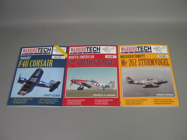 Warbird Tech Series 9-Vol Set 1 2 3 4 5 6 7 8 B-24 P-38 F-86 F4U P-51 262 B-17 + 3