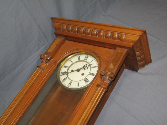 Antique Gustav Becker German Split Spindle Wall Clock 1
