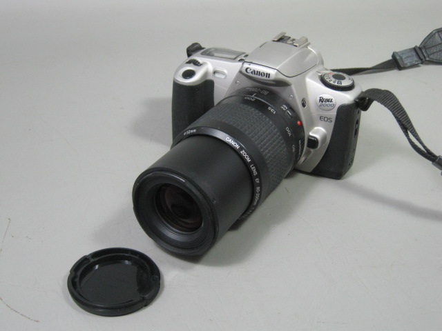 Canon Rebel 2000 EOS SLR 35mm Film Camera W/ EF 80-200mm 1:4.5-5.6 II Zoom Lens+ 1