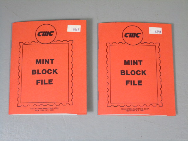 Vtg US Stamp Mint Block File Collection Lot CMC Booklet Albums 1 To 50 Cent $85+