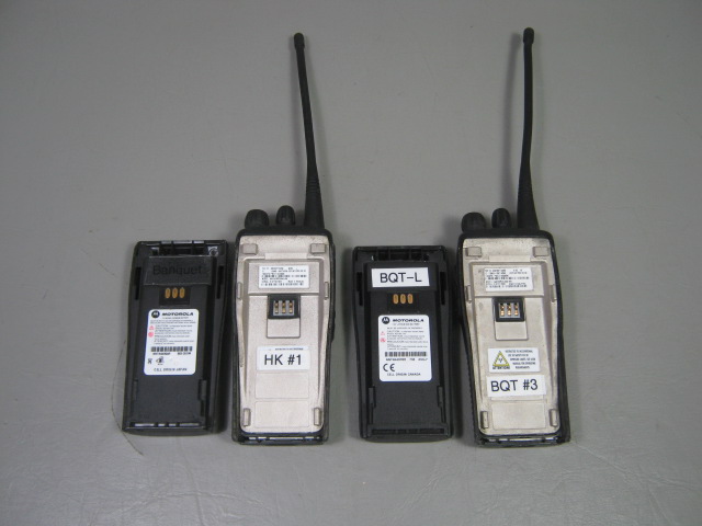 2 Motorola Radius CP200 4 Ch Channel Two Way UHF Radios W/ Antennas Parts/Repair 3