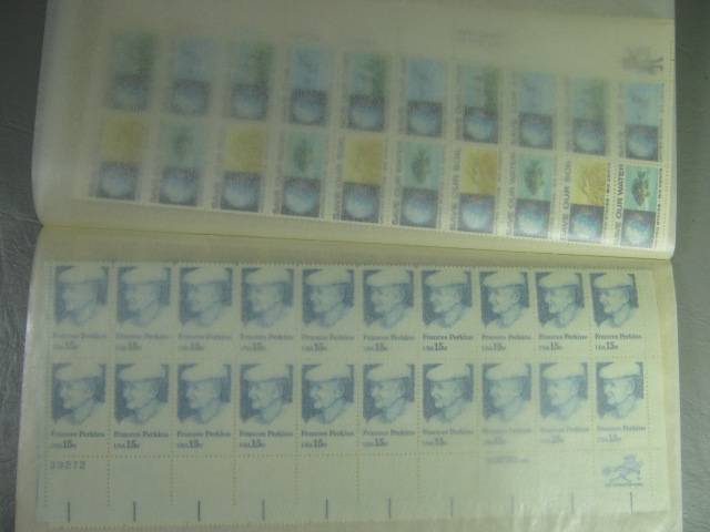 VTG US Stamp Block Lot Collection White Ace Mint Plate File 8c 10c 13c 15c 18c 14