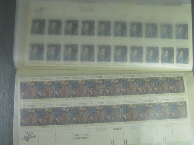VTG US Stamp Block Lot Collection White Ace Mint Plate File 8c 10c 13c 15c 18c 15