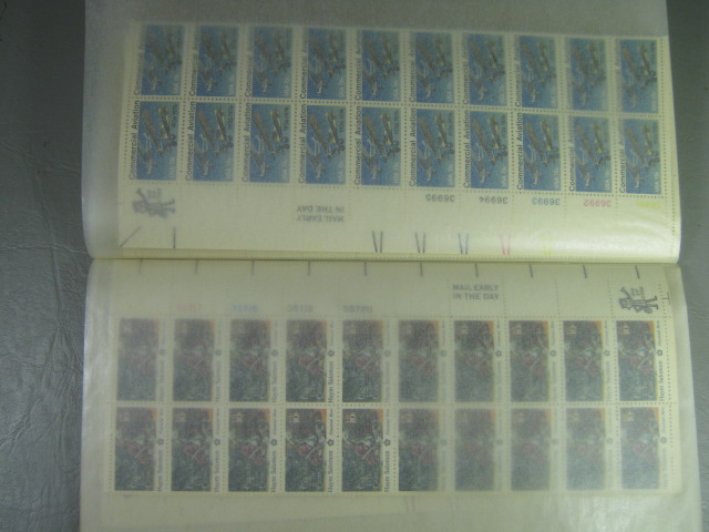 VTG US Stamp Block Lot Collection White Ace Mint Plate File 8c 10c 13c 15c 18c 16