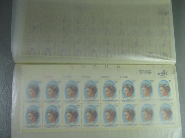 VTG US Stamp Block Lot Collection White Ace Mint Plate File 8c 10c 13c 15c 18c 17