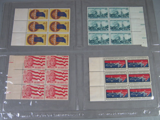 Vintage US Stamp Mint Block Sheet Collection Lot 4 To 21 Cent $86+ Face Value NR 1