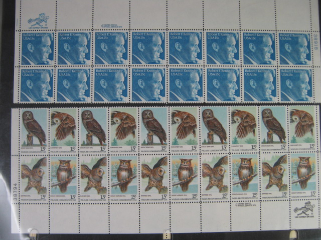 Vintage US Stamp Mint Block Sheet Collection Lot 4 To 21 Cent $86+ Face Value NR 4