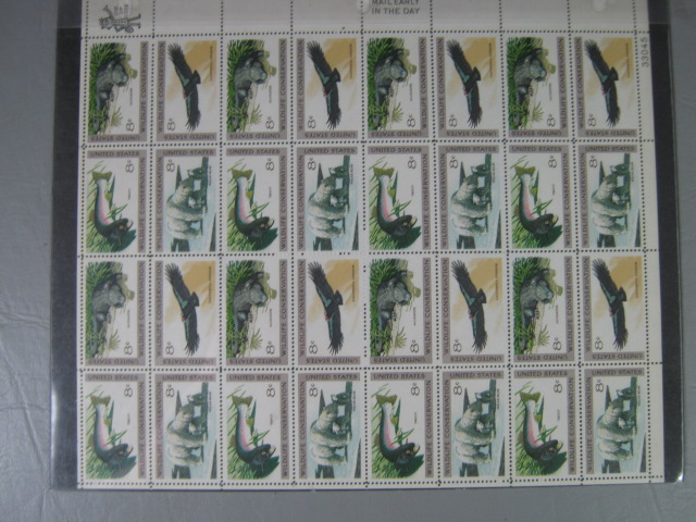 Vintage US Stamp Mint Block Sheet Collection Lot 4 To 21 Cent $86+ Face Value NR 13