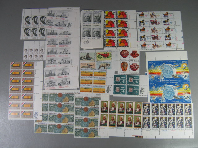 Vintage US Stamp Mint Block Sheet Collection Lot 4 To 21 Cent $86+ Face Value NR 18