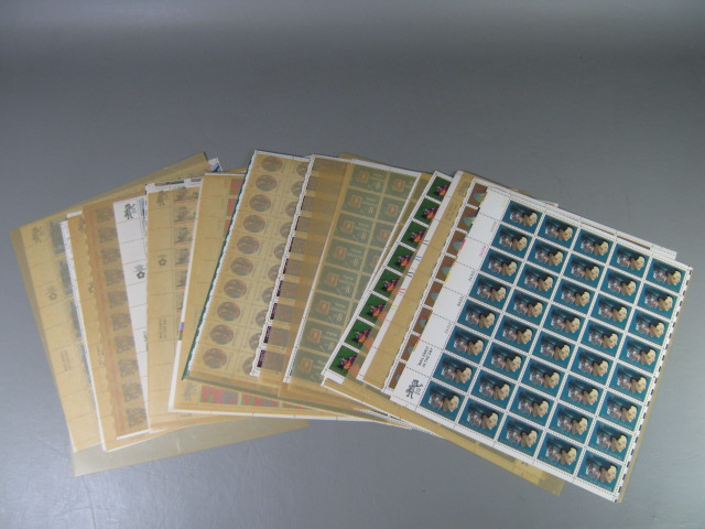 Vintage US Stamp Mint Collection Lot 8 Cent Sheets Blocks $83+ Face Value No Res