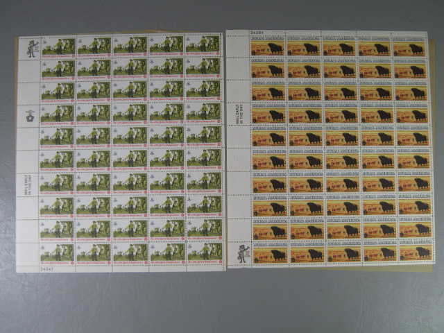 Vintage US Stamp Mint Collection Lot 8 Cent Sheets Blocks $83+ Face Value No Res 2
