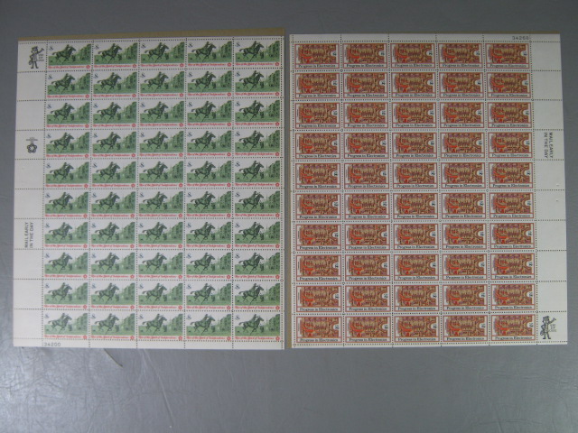 Vintage US Stamp Mint Collection Lot 8 Cent Sheets Blocks $83+ Face Value No Res 4