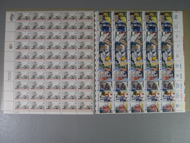 Vintage US Stamp Mint Collection Lot 8 Cent Sheets Blocks $83+ Face Value No Res 5