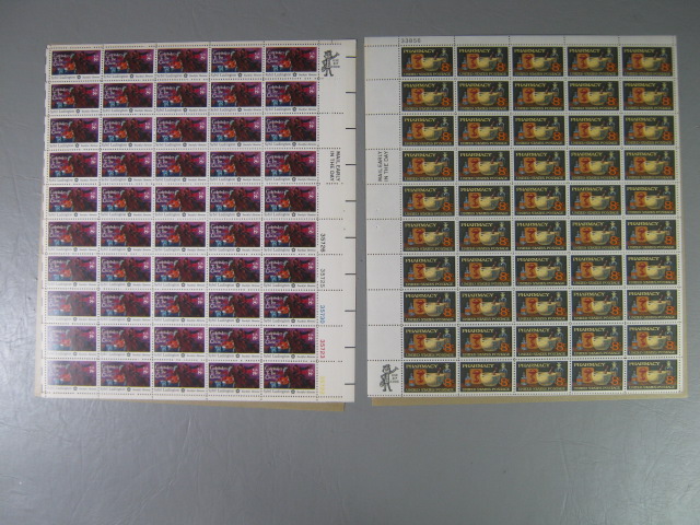 Vintage US Stamp Mint Collection Lot 8 Cent Sheets Blocks $83+ Face Value No Res 8