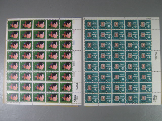Vintage US Stamp Mint Collection Lot 8 Cent Sheets Blocks $83+ Face Value No Res 9