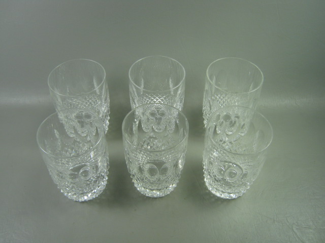 6 Waterford Crystal Colleen Flat Water Tumbler Glasses Set Lot 4.5" 4 1/2" 12 oz