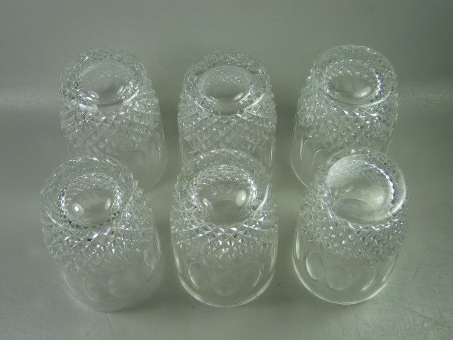 6 Waterford Crystal Colleen Flat Water Tumbler Glasses Set Lot 4.5" 4 1/2" 12 oz 2
