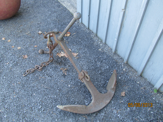 Antique 1919 B.A. & Co. 155 Pound US U.S. Navy Naval Military Boat Ship Anchor
