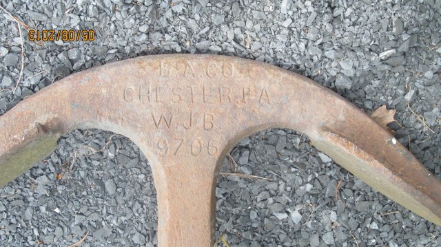 Antique 1919 B.A. & Co. 155 Pound US U.S. Navy Naval Military Boat Ship Anchor 3