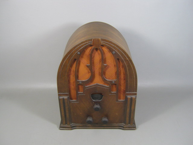 Vtg Antique 1933 1934 Crosley Model 167 Dual Fiver Cathedral Tube Table Radio NR
