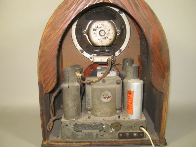 Vtg Antique 1933 1934 Crosley Model 167 Dual Fiver Cathedral Tube Table Radio NR 6