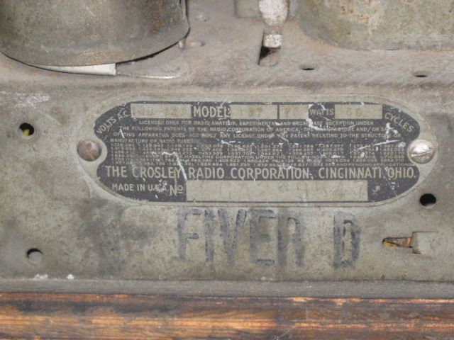 Vtg Antique 1933 1934 Crosley Model 167 Dual Fiver Cathedral Tube Table Radio NR 8