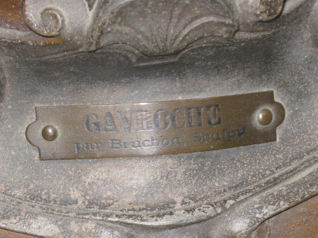 Emile Bruchon Art Nouveau Bronzed Spelter Statue Figure Gavroche Signed 3