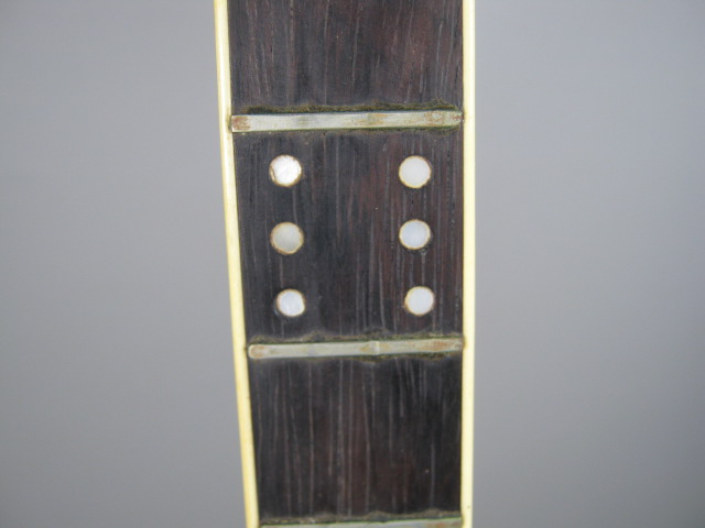 Unmarked 4 String Banjo Open Back MOP Dice Numbers Inlay 22 Frets Raised Head NR 11