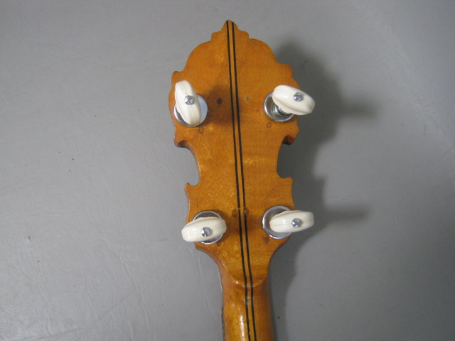 Unmarked 4 String Banjo Resonator MOP Inlay Nice Tone Ring 19 Frets Ornate HSC 6