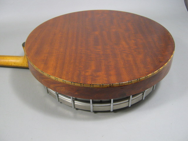 Unmarked 4 String Banjo Resonator MOP Inlay Nice Tone Ring 19 Frets Ornate HSC 8