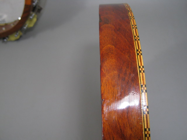 Unmarked 4 String Banjo Resonator MOP Inlay Nice Tone Ring 19 Frets Ornate HSC 12