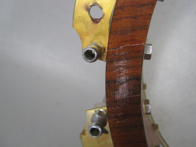 Unmarked 4 String Banjo Resonator MOP Inlay Nice Tone Ring 19 Frets Ornate HSC 13