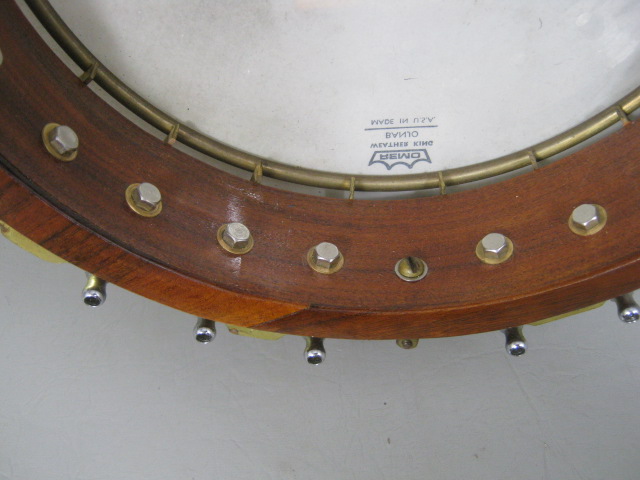 Unmarked 4 String Banjo Resonator MOP Inlay Nice Tone Ring 19 Frets Ornate HSC 14