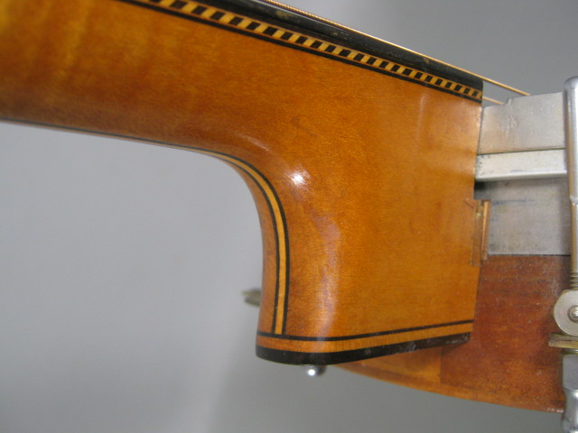 Unmarked 4 String Banjo Resonator MOP Inlay Nice Tone Ring 19 Frets Ornate HSC 16