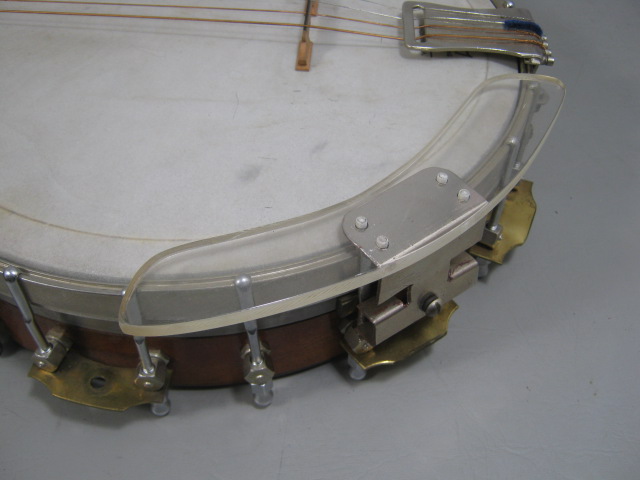 Unmarked 4 String Banjo Resonator MOP Inlay Nice Tone Ring 19 Frets Ornate HSC 18