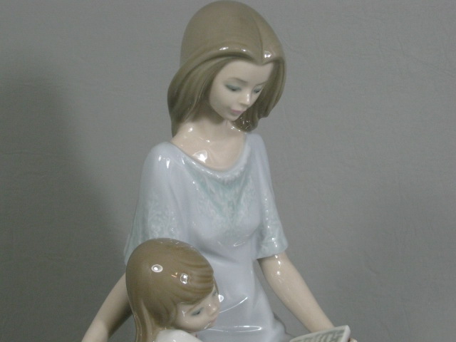 Vtg Lladro Figurine 5457 Bedtime Story Mother W/ Daughter Girl Child 10.5" Daisa 1