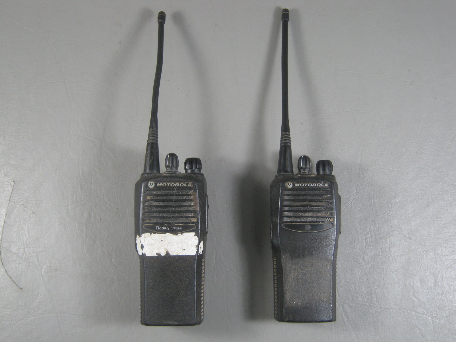 2 Motorola Radius CP200 UHF Narrow Band 2-Way Commercial Radios Tested + Working