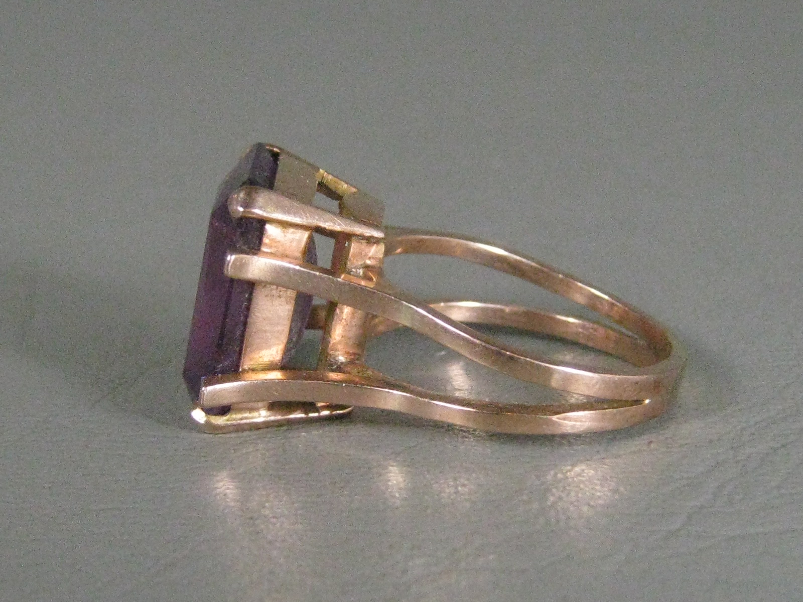 Vintage Antique Amethyst Ring Size 8.25 Estate Jewelry Rose Gold? No Reserve! 7