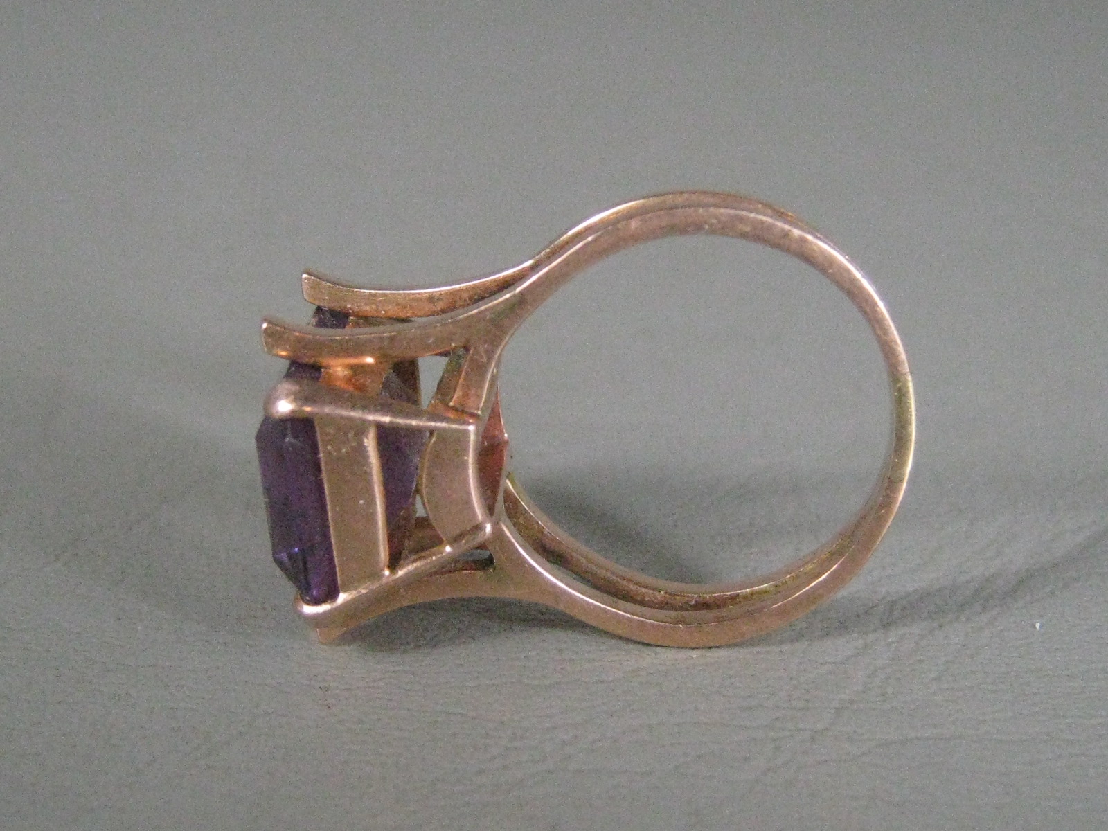Vintage Antique Amethyst Ring Size 8.25 Estate Jewelry Rose Gold? No Reserve! 8