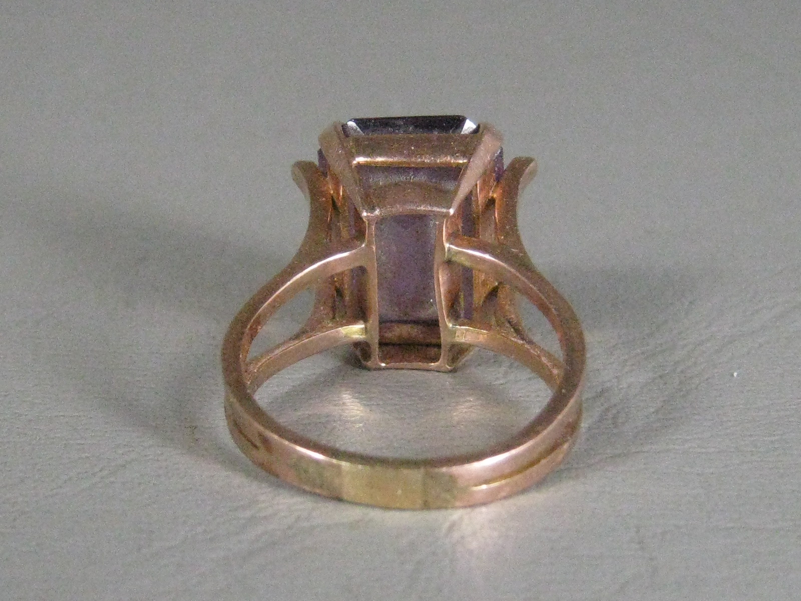 Vintage Antique Amethyst Ring Size 8.25 Estate Jewelry Rose Gold? No Reserve! 10