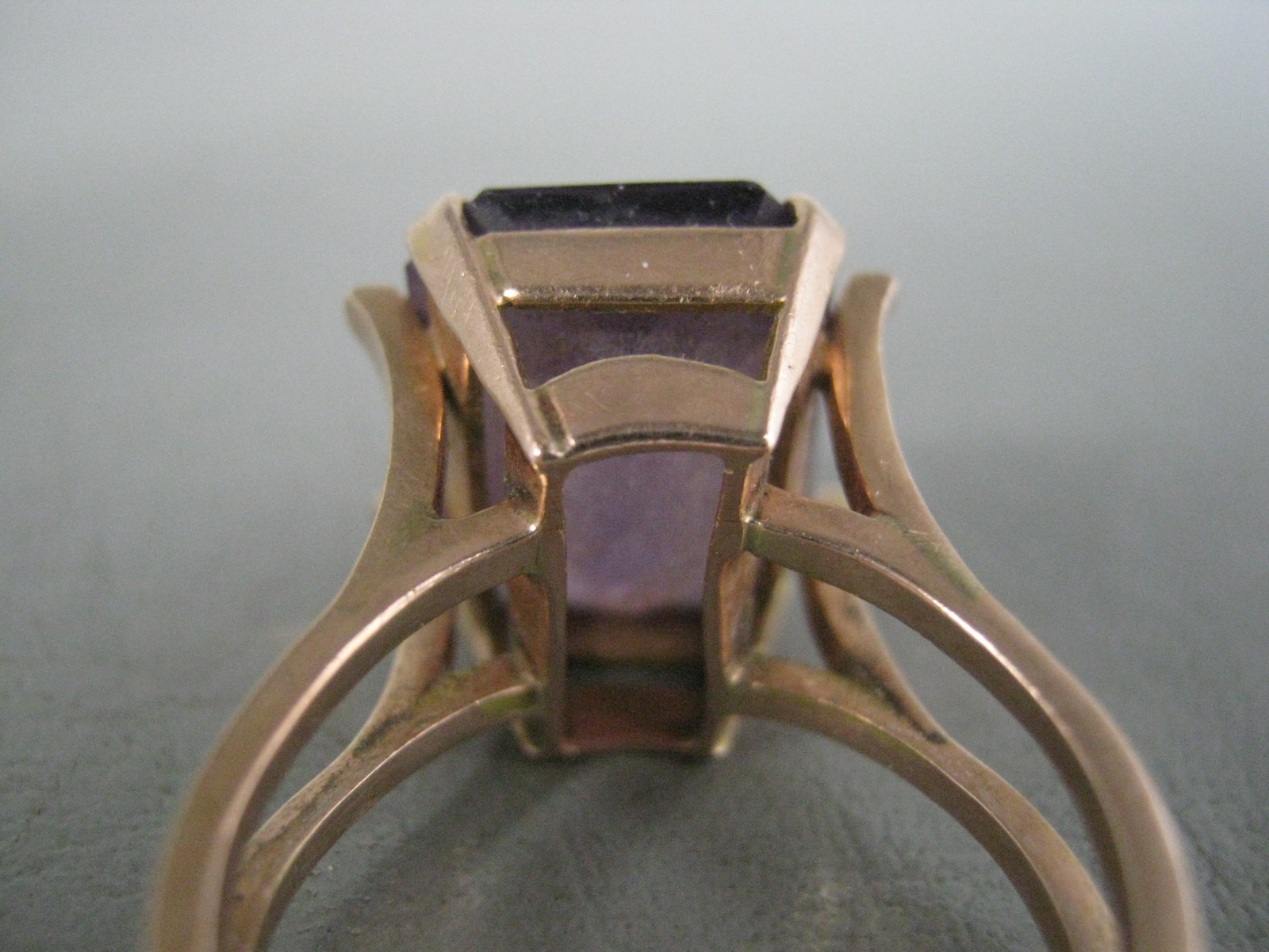 Vintage Antique Amethyst Ring Size 8.25 Estate Jewelry Rose Gold? No Reserve! 11