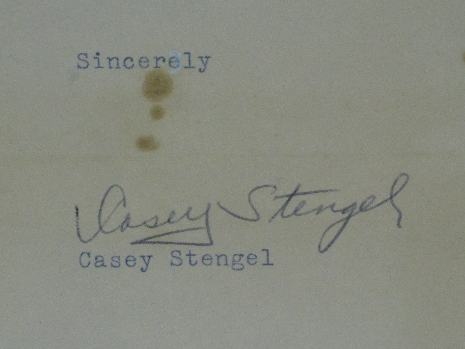 Rare Original Casey Stengel Signed 1964 NY Mets Letter + Photo 2 Autographs! NR! 4