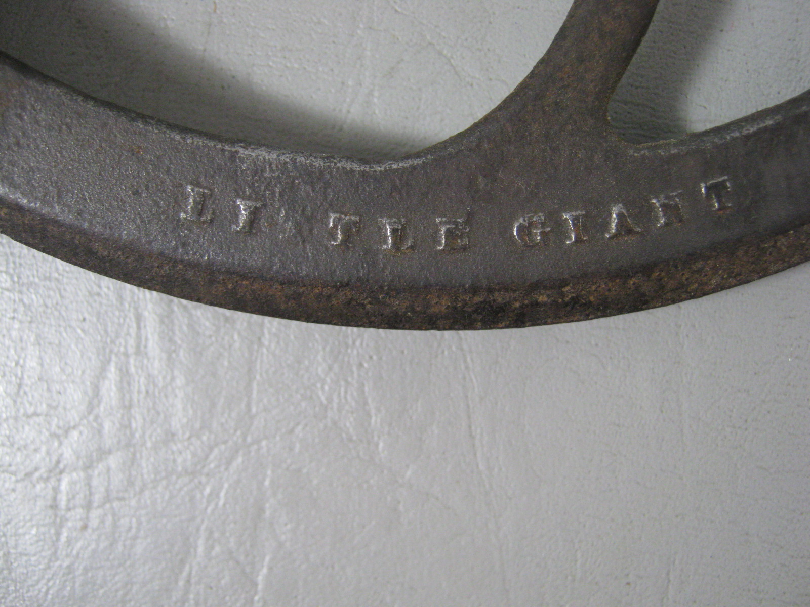 Vtg Antique Wells Bros & Co Little Giant Measuring Wheel Wood Handle Blacksmith 4