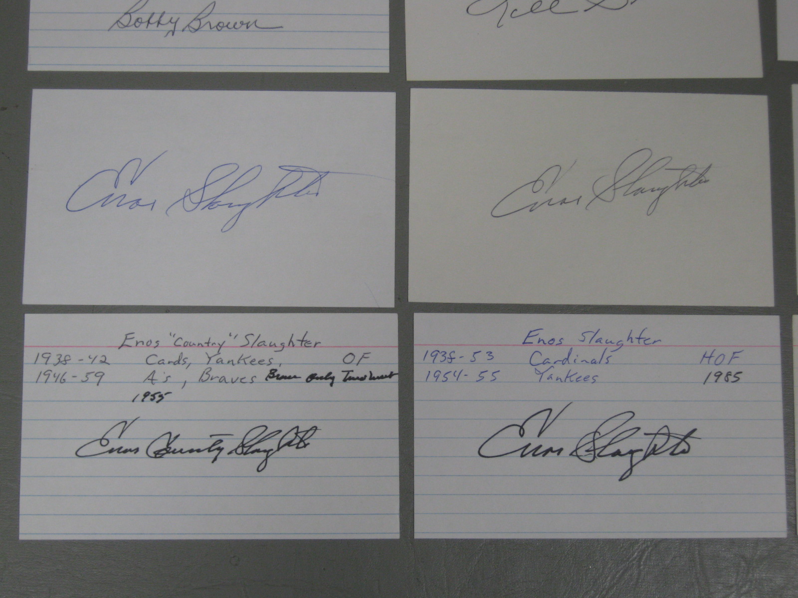 185 Vtg NY Yankees Baseball Player Signed Autograph Card Lot 1940s-90s HOF + NR! 1