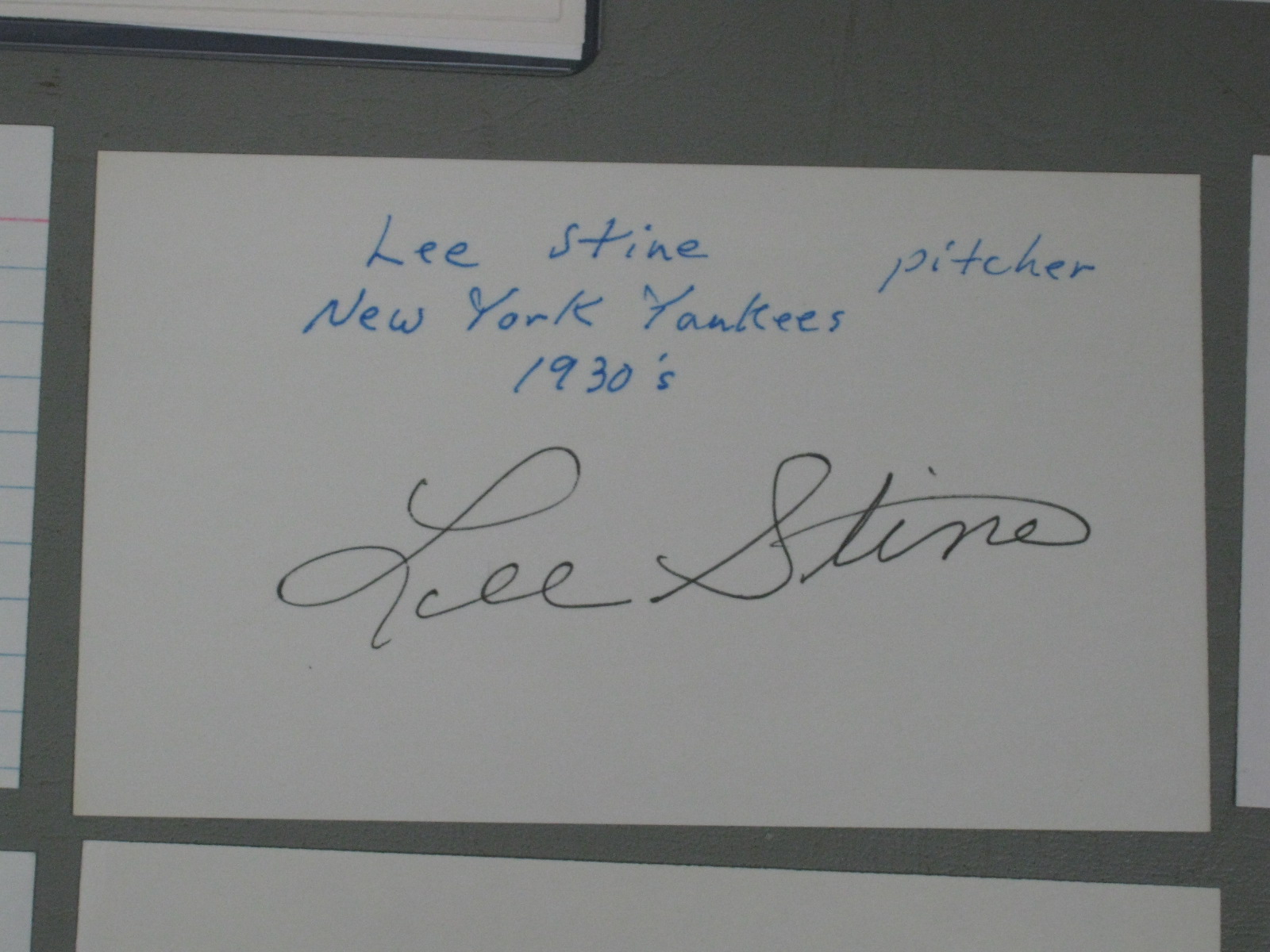 185 Vtg NY Yankees Baseball Player Signed Autograph Card Lot 1940s-90s HOF + NR! 5