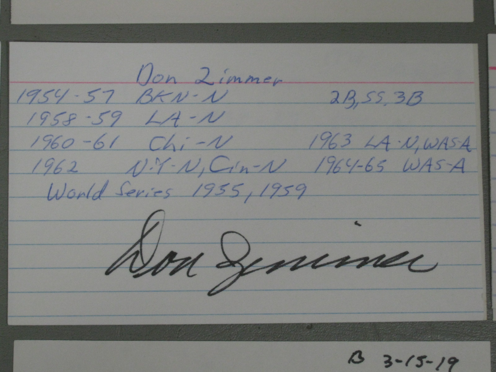 226 Vtg MLB Baseball Signed Autograph Card Lot HOF+ 1940s-90s Bob Lemon Bunning 4