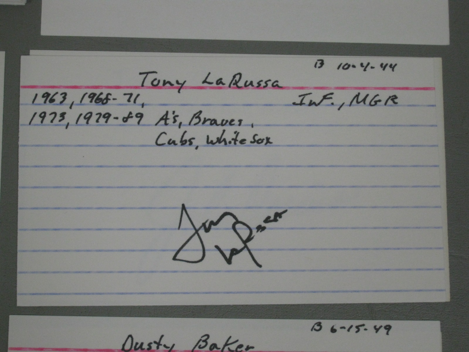 226 Vtg MLB Baseball Signed Autograph Card Lot HOF+ 1940s-90s Bob Lemon Bunning 7
