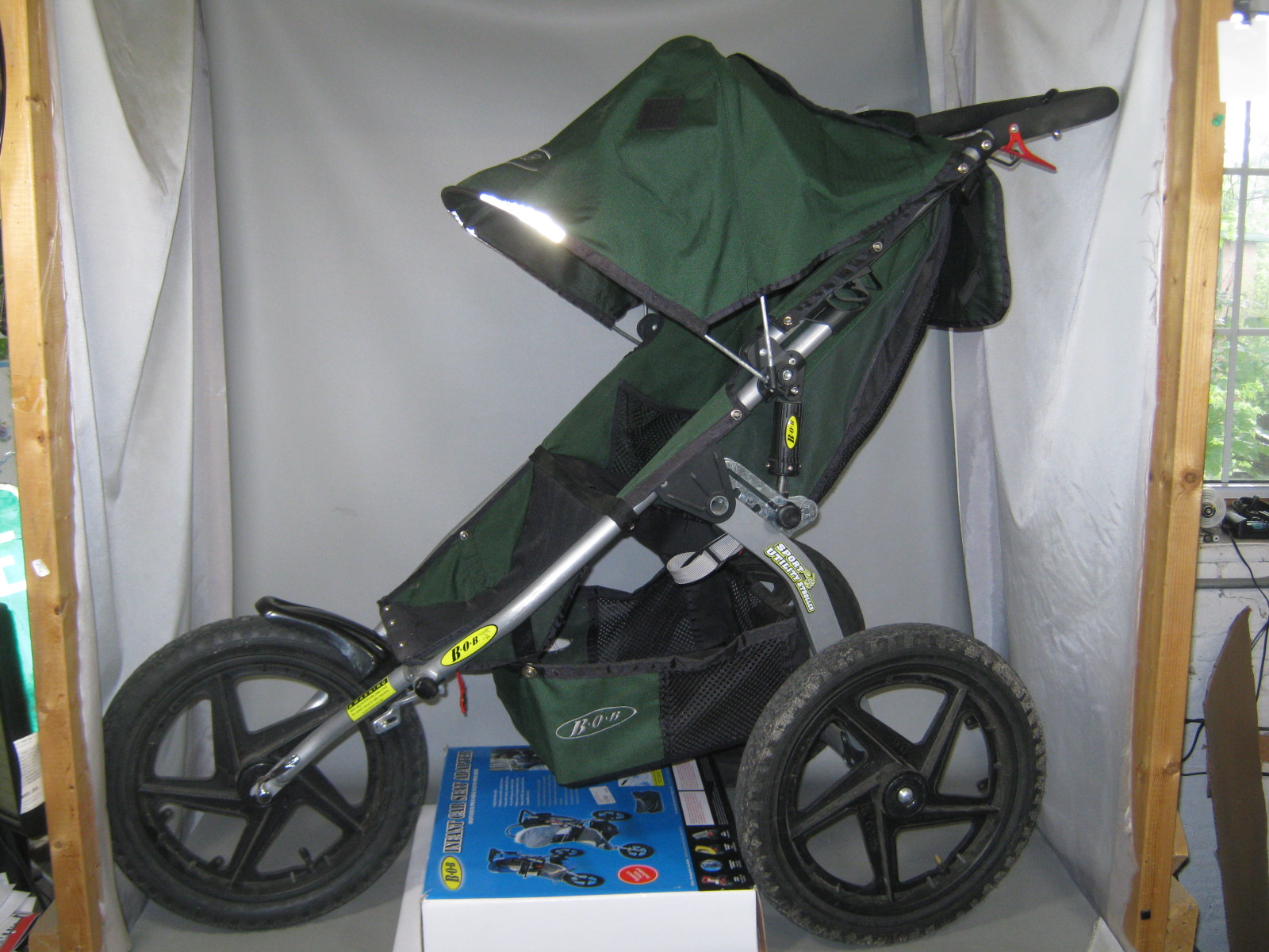 05 Green BOB Sport Utility Child Stroller +Single Infant Car Seat Adapter CS0701
